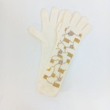 Long pure wool gloves