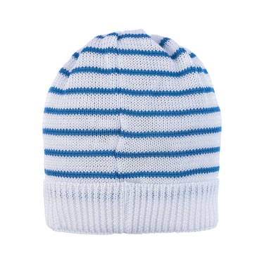 Striped cotton cap with cuff