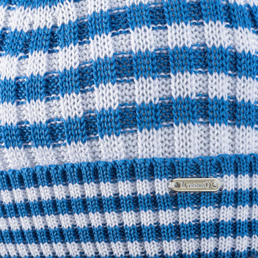 Striped cotton ribbed hat with cuff