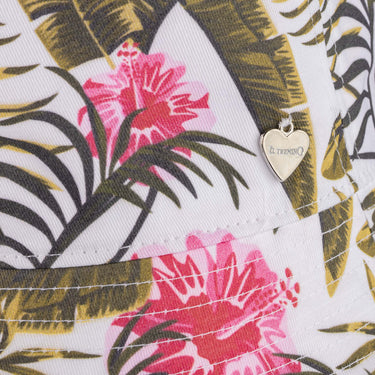 Floral Print Gabardine Bucket Hat