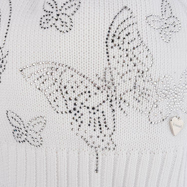 Cotton hat with RHINESTONE BUTTERFLIES