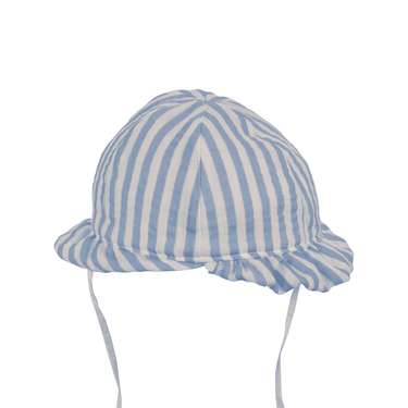 Striped hat with laces