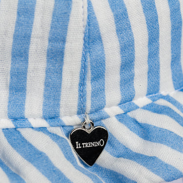 Striped hat with laces