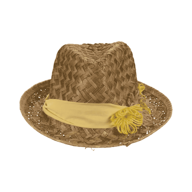 CAPPELLO IN PAGLIA STILE JONATHAN CON FIORI