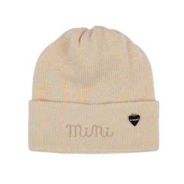 Beanie with turn-up and mini write