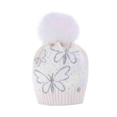 RHINESTONE BUTTERFLY HAT AND SCARF SET