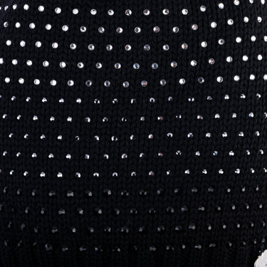 STRASS SET - Hat, Scarf and Gloves in pure virgin wool with STRASS