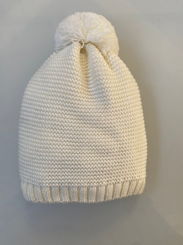 Pure new wool hat with wool pompon