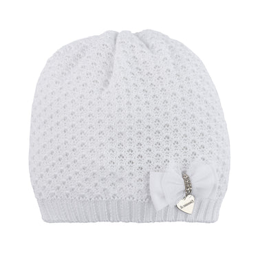 Cotton hat with bow