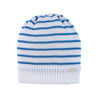 Striped cotton cap with cuff