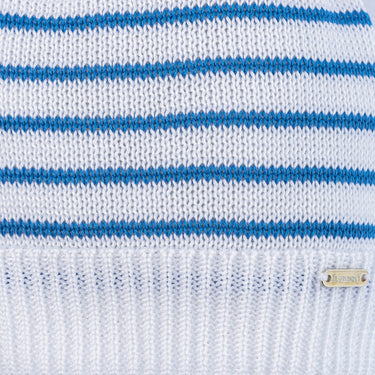Striped cotton cap with cuff