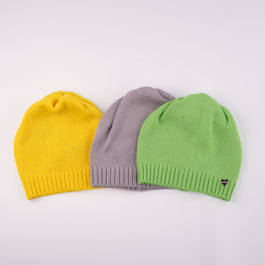 Cotton hat with rhinestones