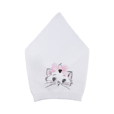 Cotton triangle bandana with cat print