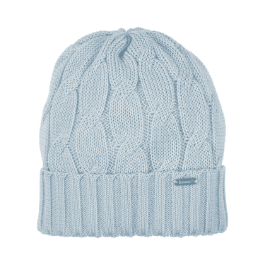 Cotton cable knit hat with cuff