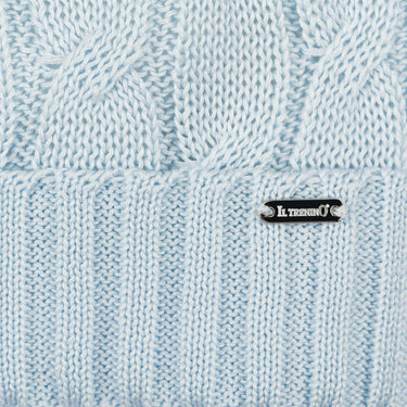 Cotton cable knit hat with cuff