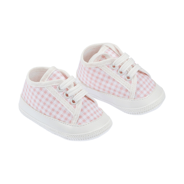 Scarpine neonati a quadretti con lacci