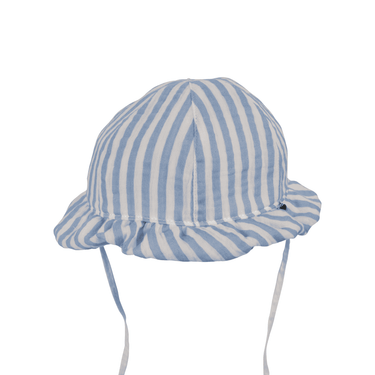 Striped hat with laces