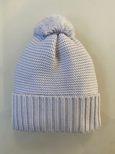 Pure new wool hat with wool pompon
