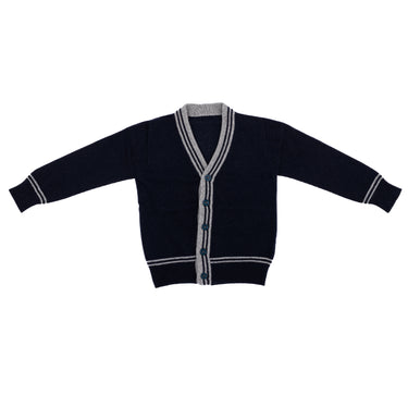 Batik V-neck button-down cardigan